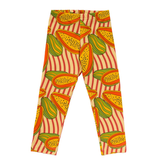 Papaya organic cotton jersey leggings from newborn to 8 years old, made in Bristol, UK