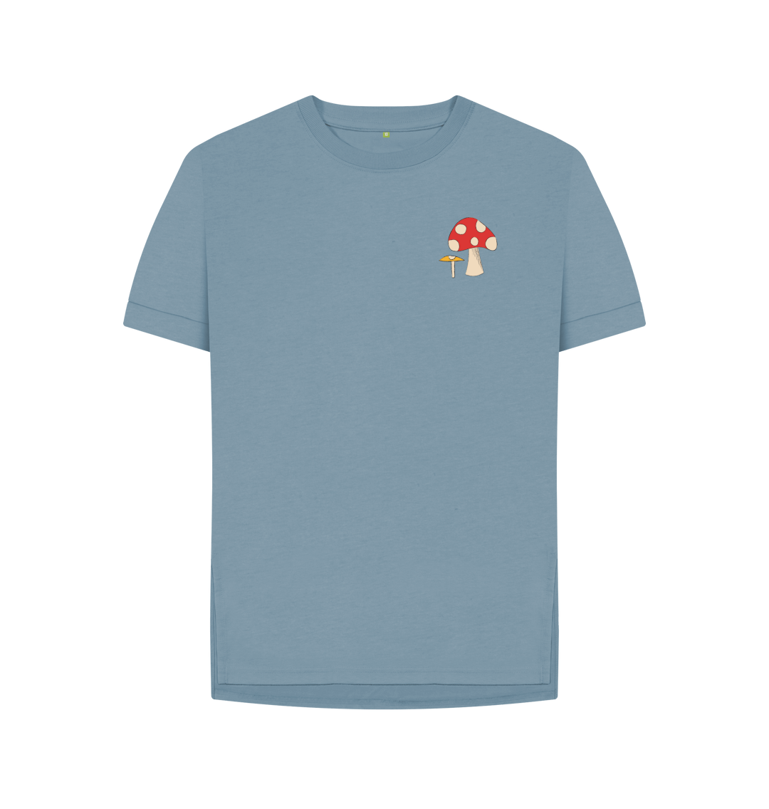 Stone Blue Printed T-shirt Front