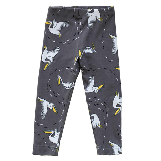 pelicans organic leggings made in Bristol UK, sizes from birth to 8 years