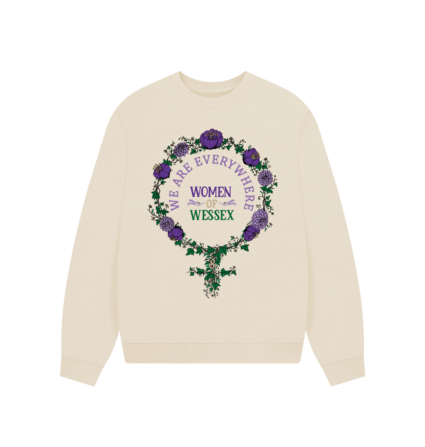 Oat Printed Sweater Front