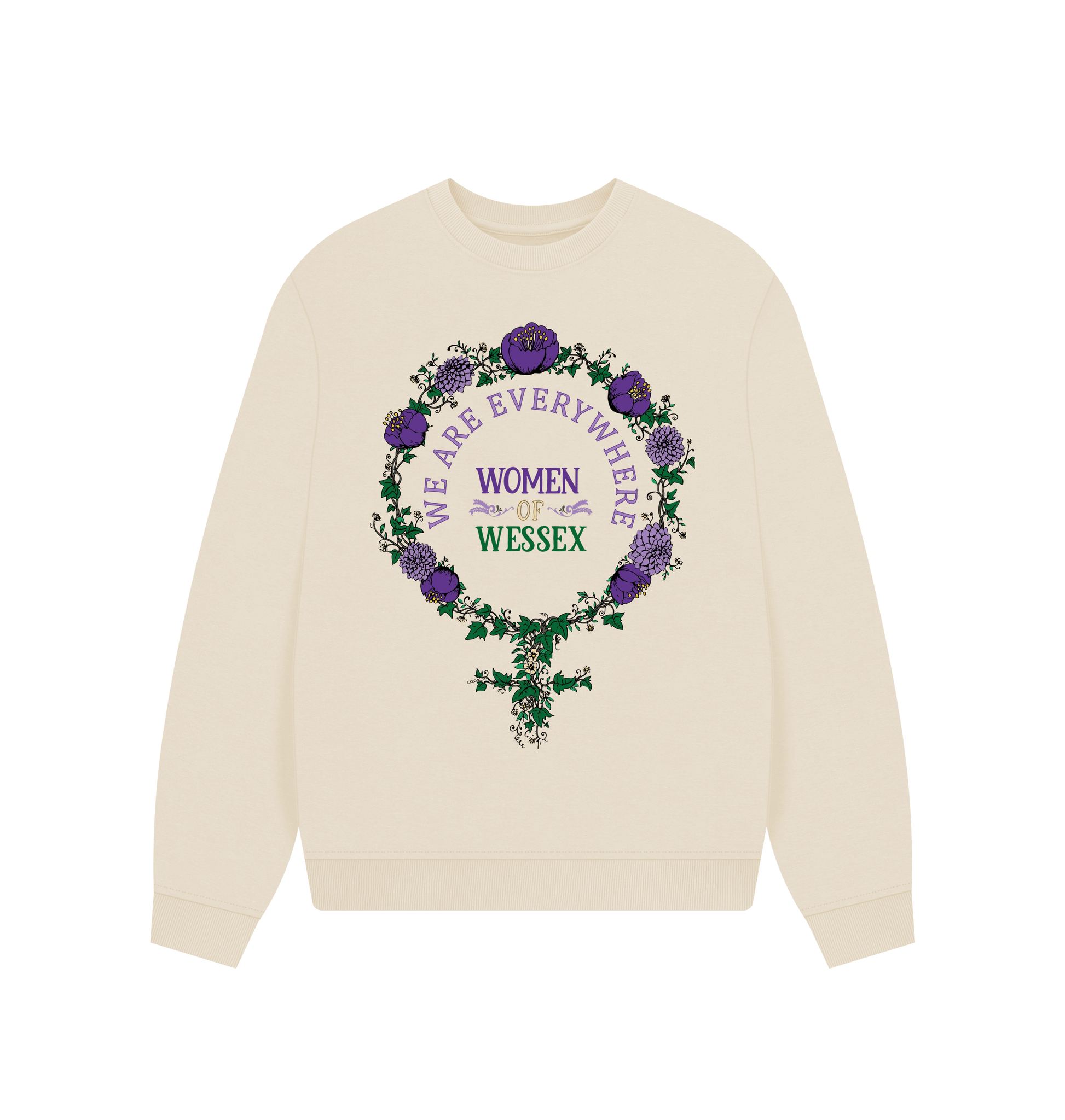 Oat Printed Sweater Front