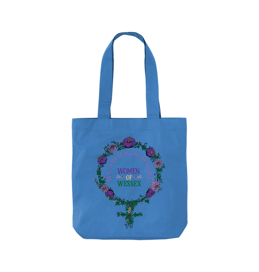 Cornflower Blue Printed Bag Front