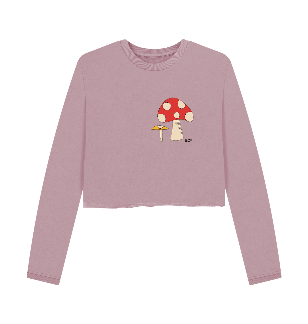 Mauve Printed Boxy Jumpers Front