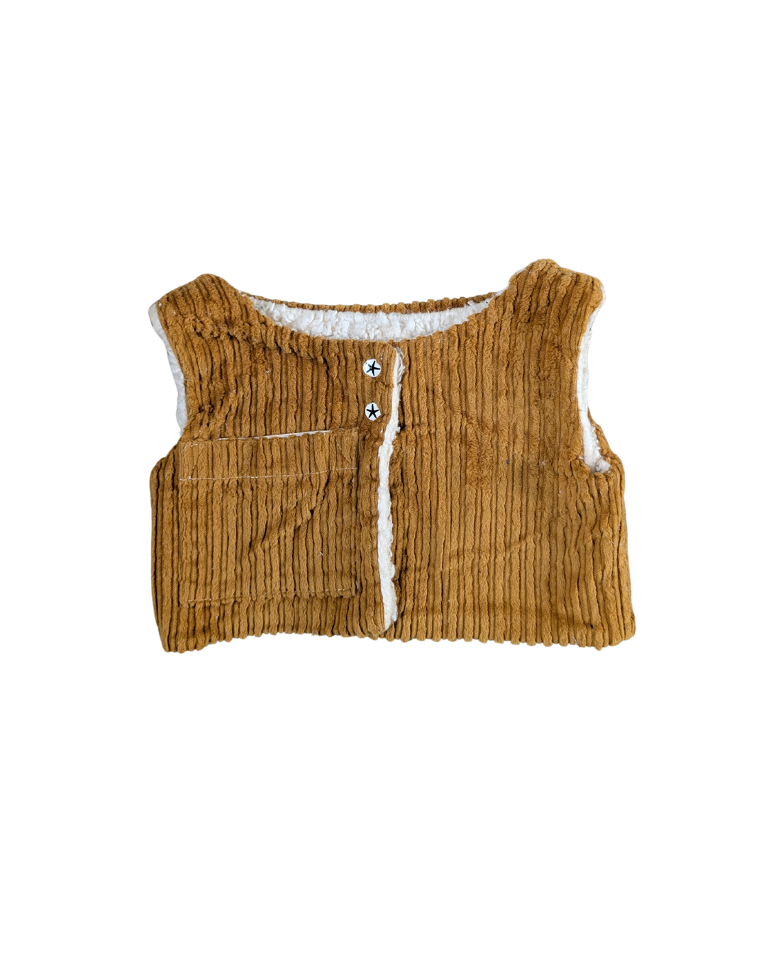 Secret Sale Mustard Cord Plush Gilet 0-6 months