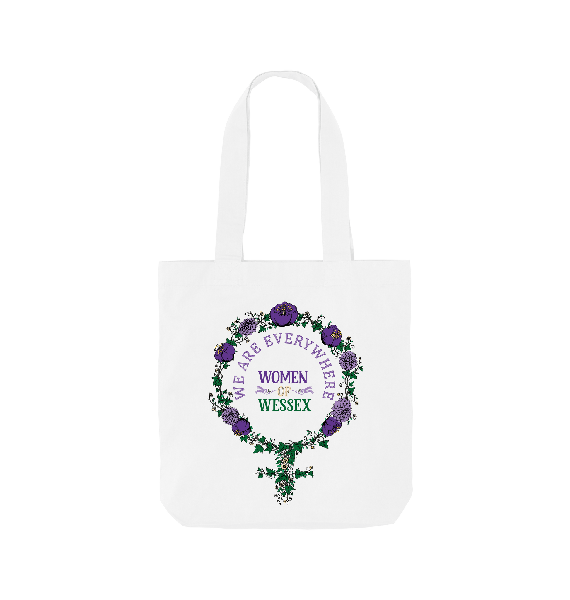 White Printed Bag Front