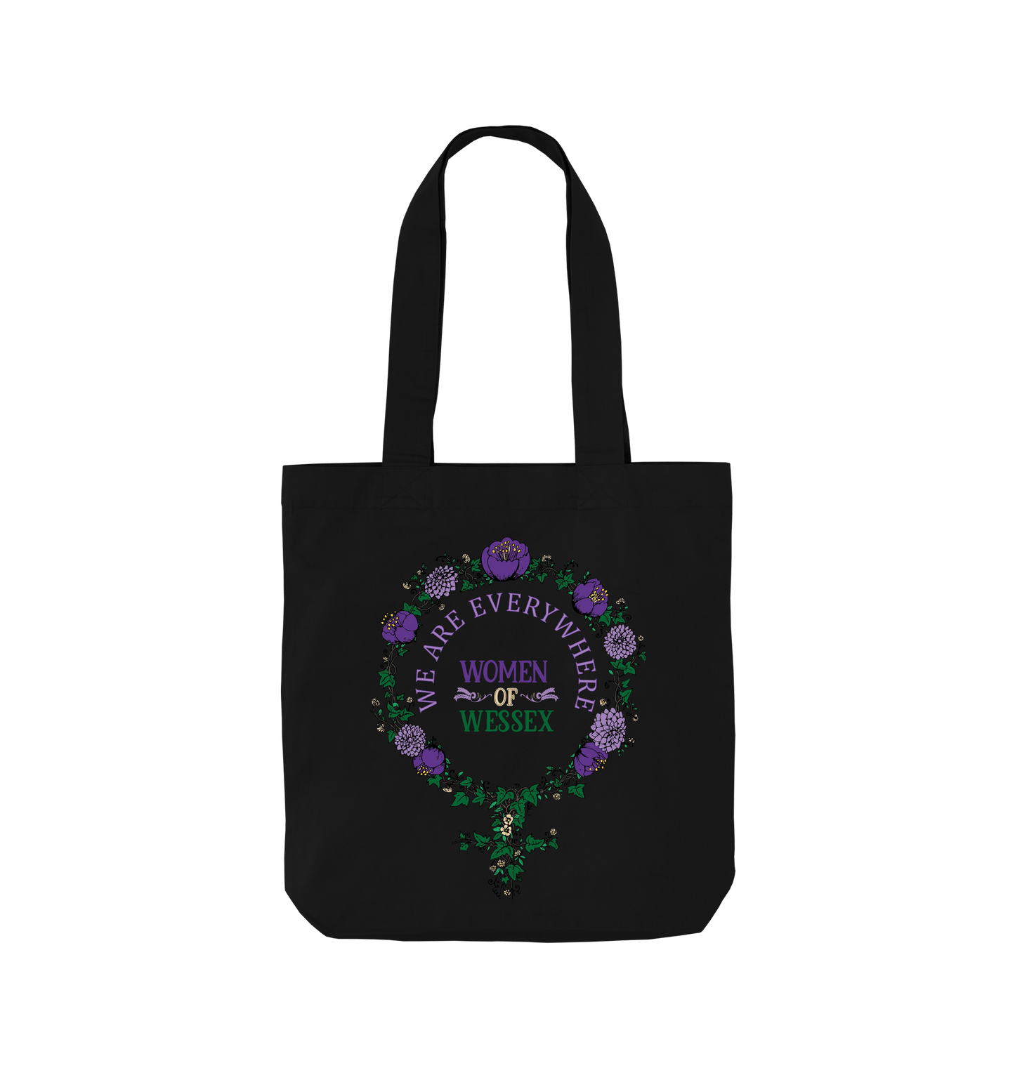 Black Printed Bag Front