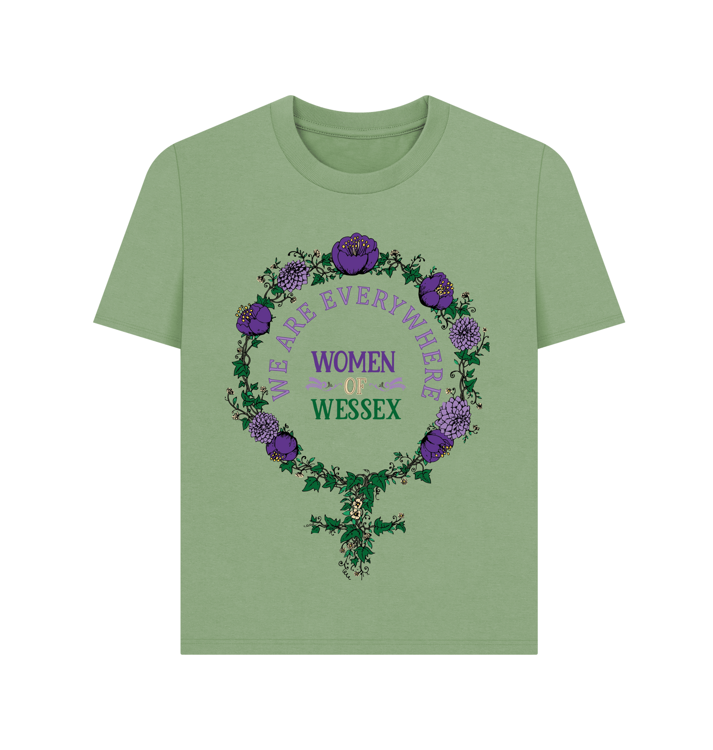 Sage Printed T-shirt Front
