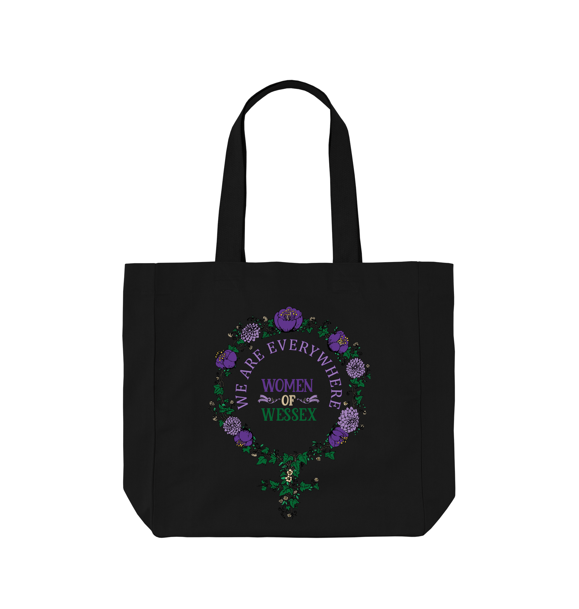 Black Printed Bag Front