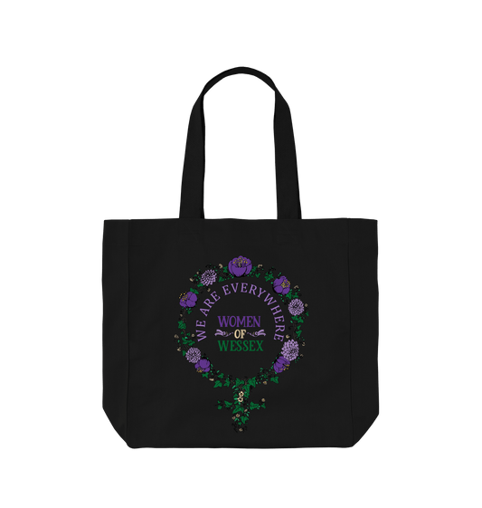 Black Printed Bag Front
