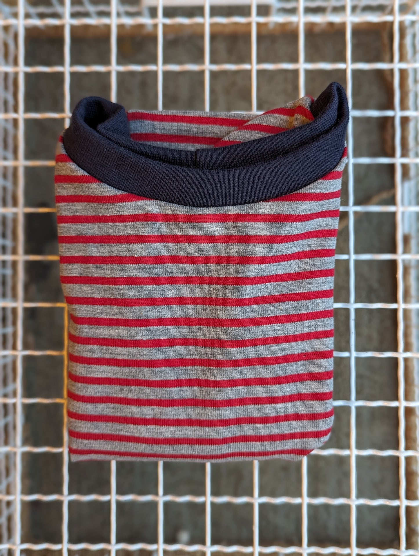 Red and Grey Stripes Tee