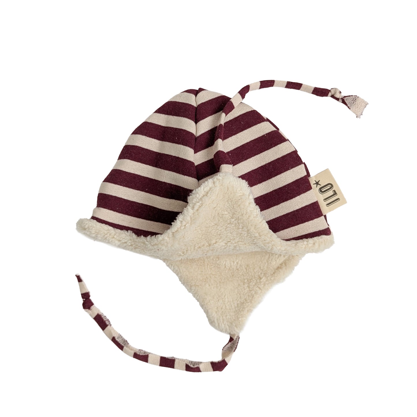 Red Stripes Plush Lined Aviator Hat