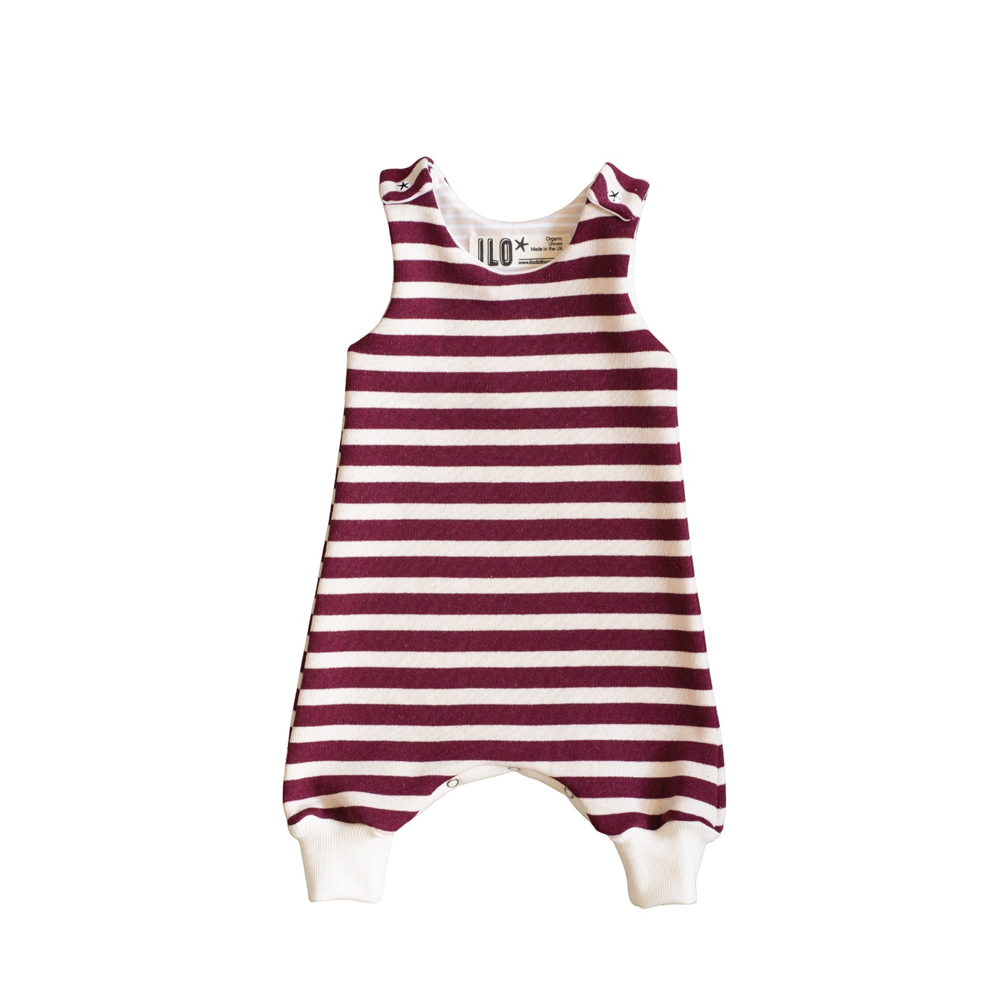Red Stripes Fleece Romper
