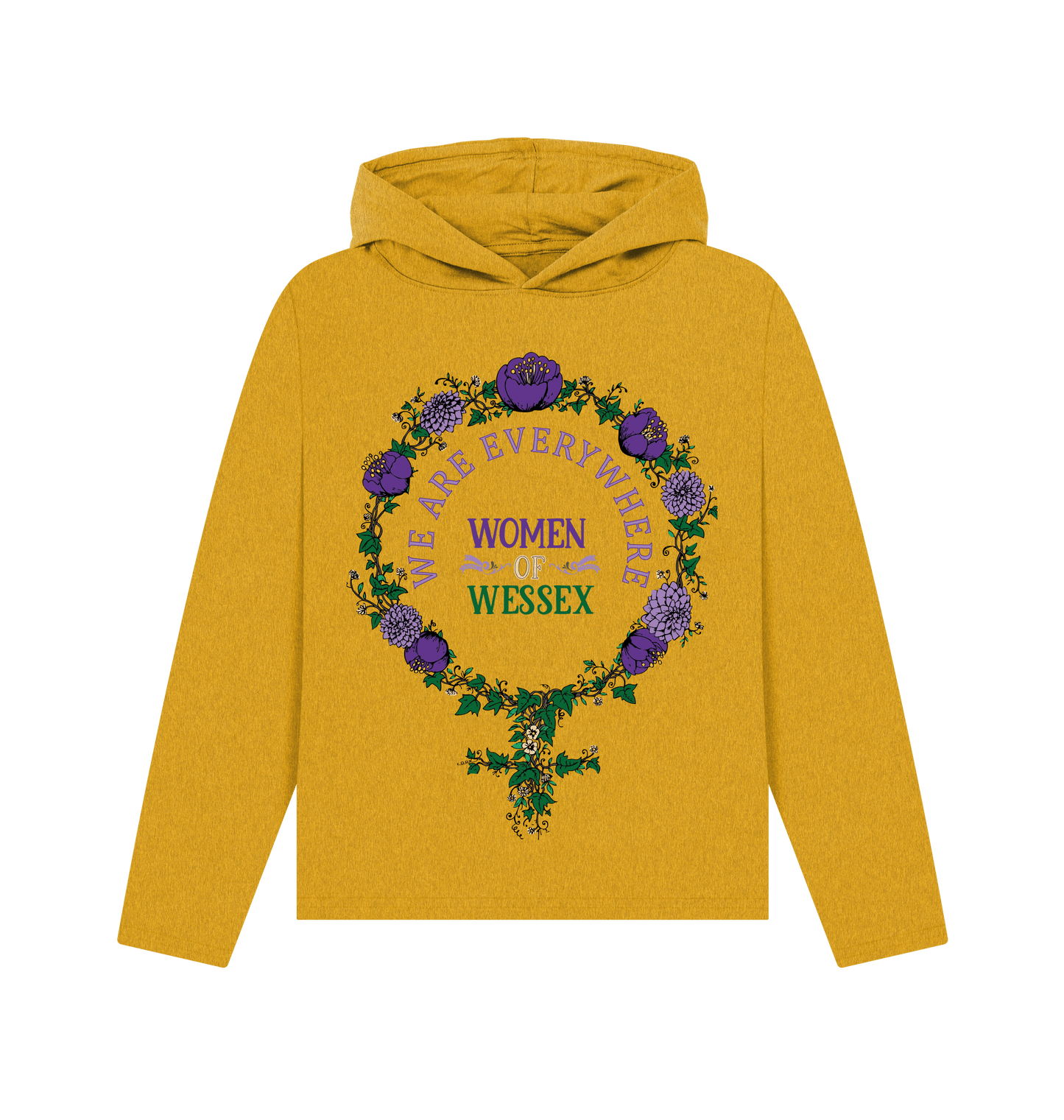 Sunflower Yellow Recycled Hoody Front