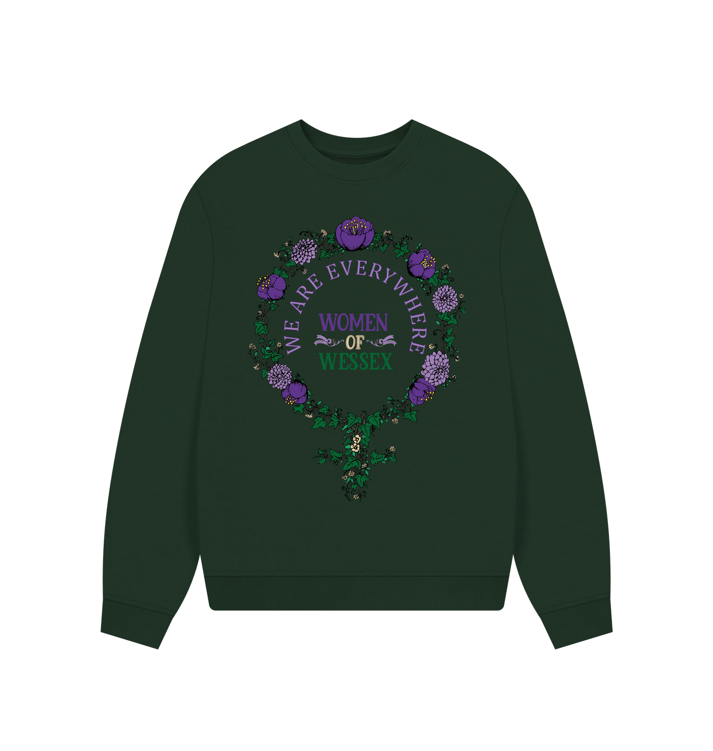 Evergreen Printed Sweater Front