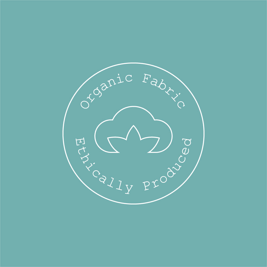 Organic fabric ethically produced badge