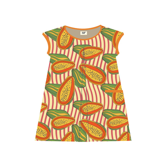 Organic Jersey Papayas A-line Dress